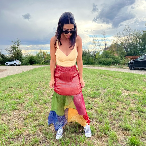 FARM RIO COLOR BLOCK SKIRT - Picture 5 of 5